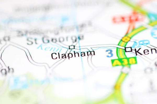 Clapham Großbritannien Auf Einer Geografischen Karte — Stockfoto