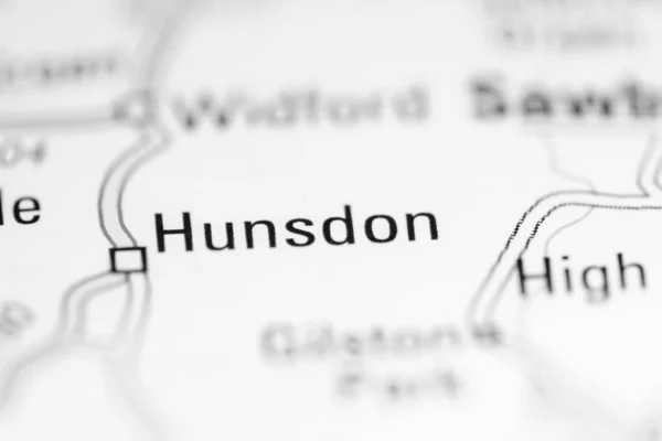 Hunsdon Reino Unido Sobre Mapa Geografia — Fotografia de Stock
