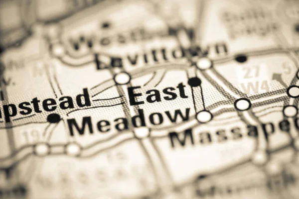 East Meadow New York Abd Coğrafya Haritasında — Stok fotoğraf