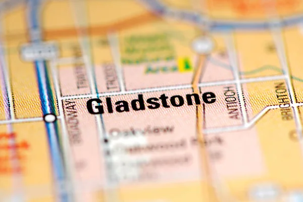Gladstone Γεωγραφικό Χάρτη Των Ηπα — Φωτογραφία Αρχείου