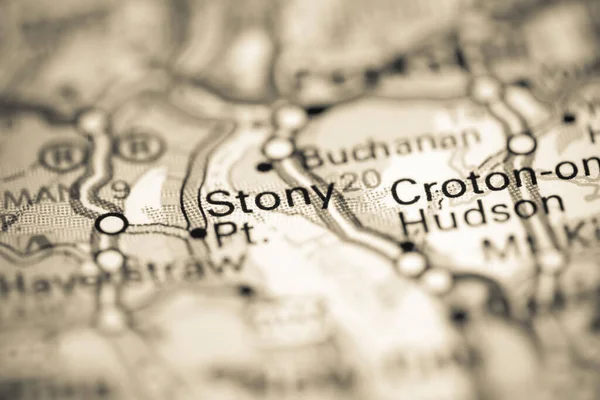 Stony Point New York Stati Uniti Una Mappa Geografica — Foto Stock