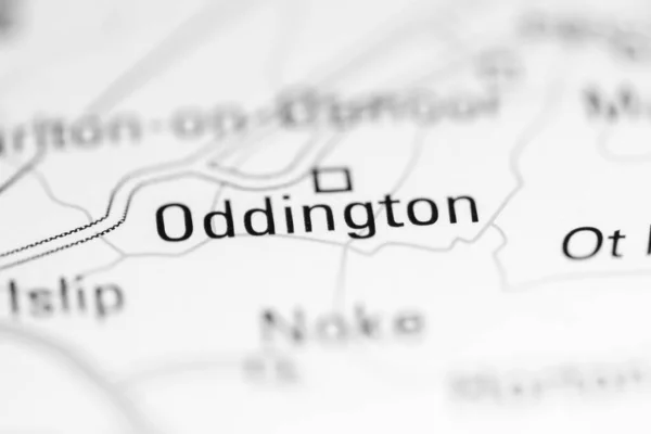 オディントン 地理地図上のイギリス — ストック写真