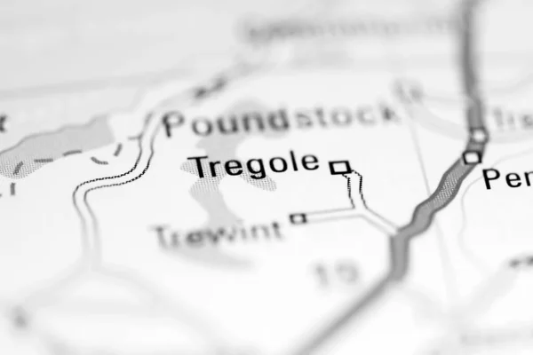 トレゴール 地理地図上のイギリス — ストック写真