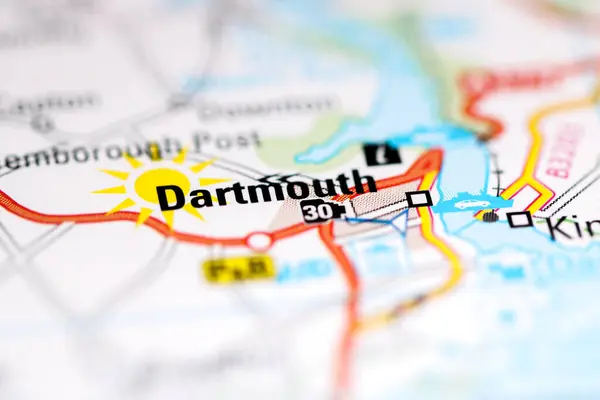 Dartmouth Regno Unito Una Carta Geografica — Foto Stock