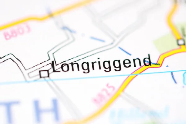 Longriggend Mapie Geograficznej Wielkiej Brytanii — Zdjęcie stockowe