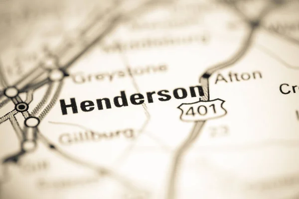 Henderson Carolina Norte Eua Sobre Mapa Geografia — Fotografia de Stock