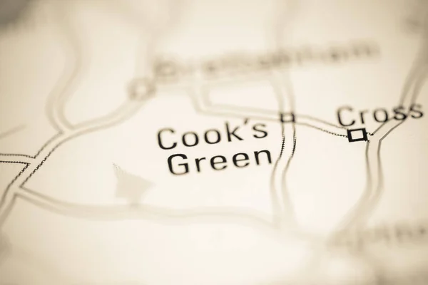 クックの緑 地理地図上のイギリス — ストック写真