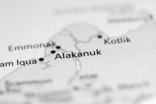 Alakanuk Alaska Eeuu Mapa Geográfico — Foto de Stock