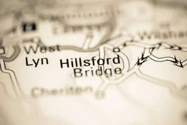 Hillsford Híd Egyesült Királyság Földrajzi Térképen — Stock Fotó