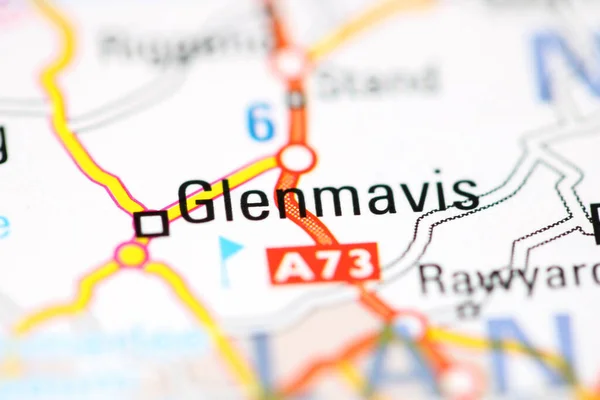 Glenmavis Географічній Карті Великої Британії — стокове фото