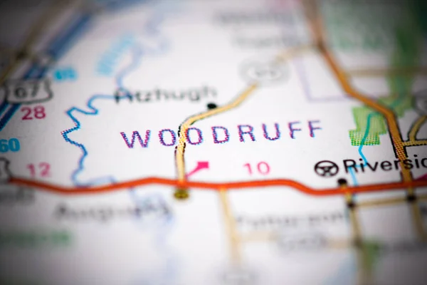 Woodruff Arkansas Stati Uniti Una Mappa Geografica — Foto Stock