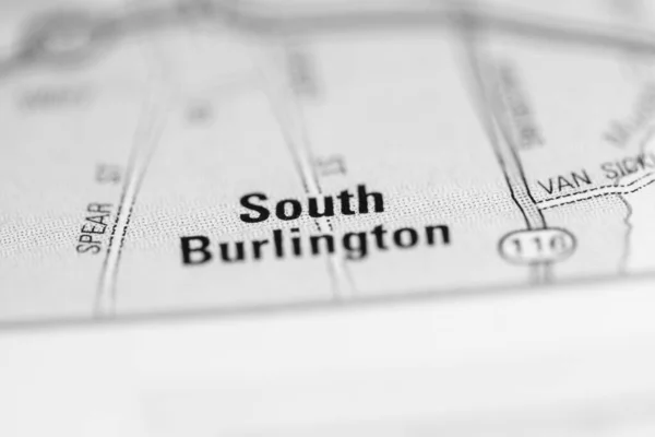 South Burlington Χάρτη Των Ηνωμένων Πολιτειών Της Αμερικής — Φωτογραφία Αρχείου