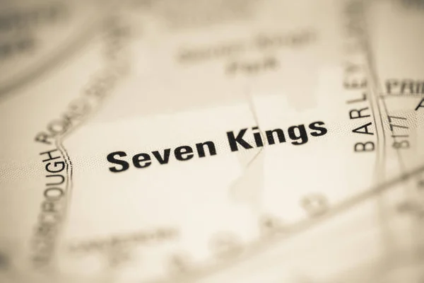 イギリスの地図上の7人の王 — ストック写真