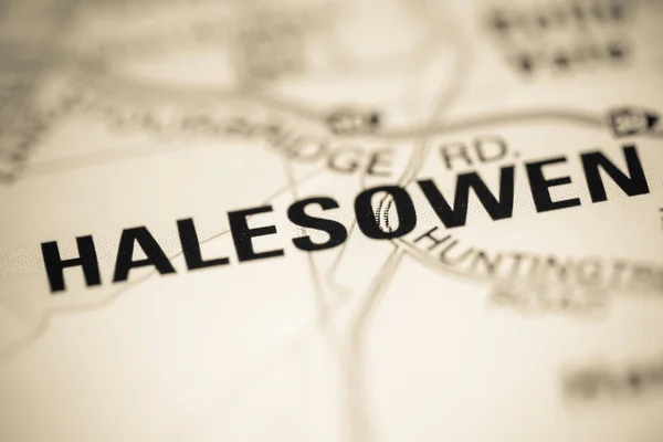 지도에 나오는 Halesowen — 스톡 사진