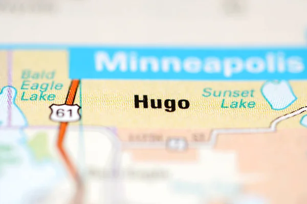 Hugo on a geographical map of USA