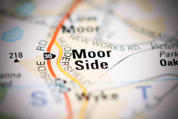 Moor Side Mapa Geográfico Reino Unido — Fotografia de Stock