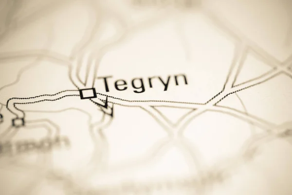 テグリン 地理地図上のイギリス — ストック写真