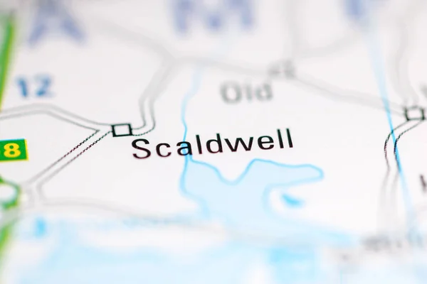 Scaldwell Zjednoczone Królestwo Mapie Geograficznej — Zdjęcie stockowe