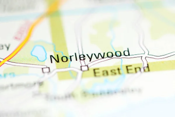 Norleywood Zjednoczone Królestwo Mapie Geograficznej — Zdjęcie stockowe