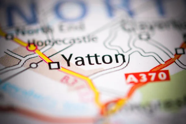 Yatton Royaume Uni Sur Une Carte Géographique — Photo