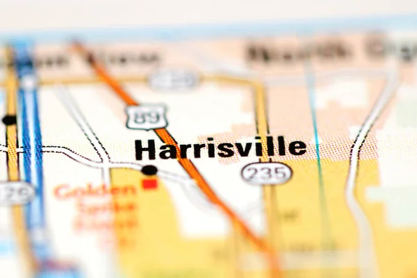 Harrisville Географічній Карті Сша — стокове фото