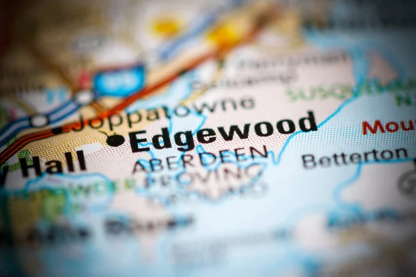 Edgewood Maryland Eua Sobre Mapa Geografia — Fotografia de Stock