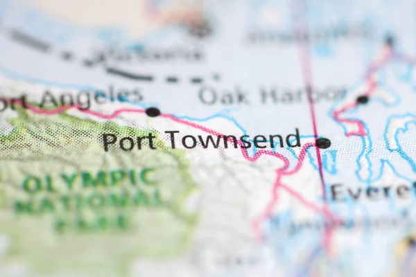 Port Townsend Geografisk Karta Över Usa — Stockfoto