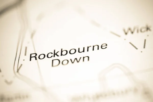 Rockbourne Велика Британія Географічній Карті — стокове фото