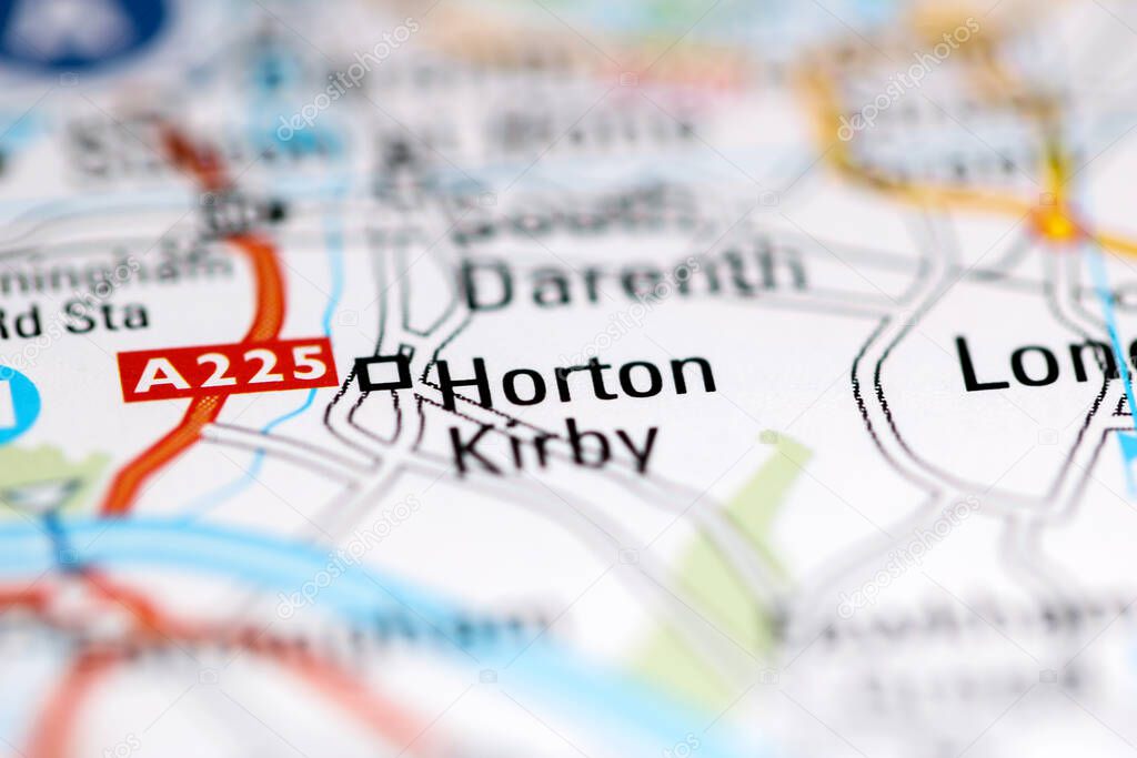 Horton Kirby. United Kingdom on a geography map