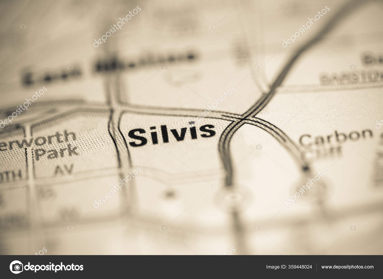 Silvis Map United States America Stock Photo by ©aliceinwonderland2020 359448024