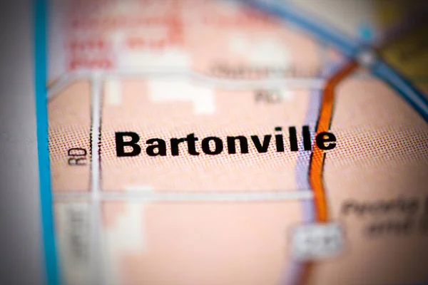 Бартонвілль Географічній Карті Сша — стокове фото