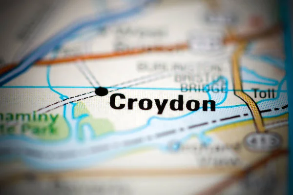 Croydon Geographical Map Usa — Stock Photo, Image