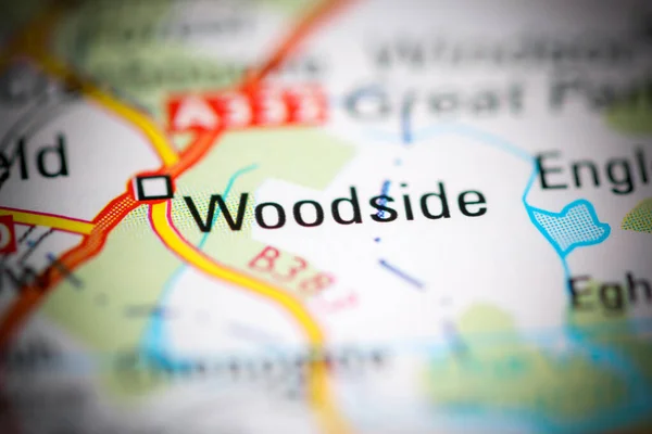 Woodside Reino Unido Sobre Mapa Geografia — Fotografia de Stock