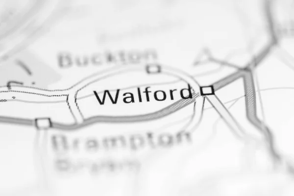 ウォルフォード 地理地図上のイギリス — ストック写真