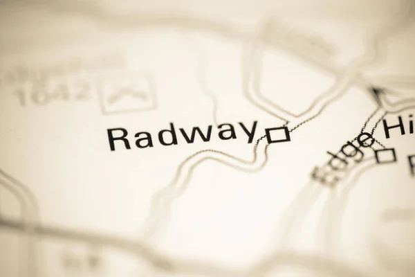 Radway Verenigd Koninkrijk Aardrijkskundekaart — Stockfoto
