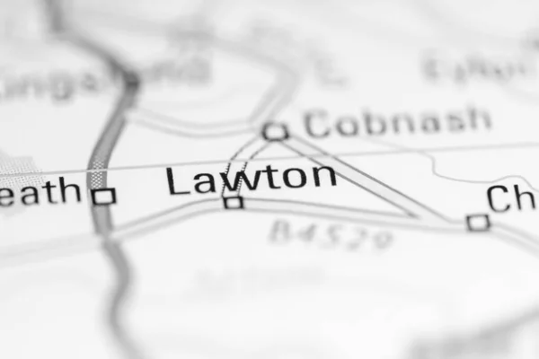 Lawton Reino Unido Sobre Mapa Geografia — Fotografia de Stock