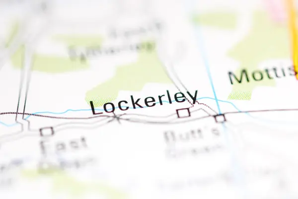 Lockerley Großbritannien Auf Einer Geografischen Karte — Stockfoto