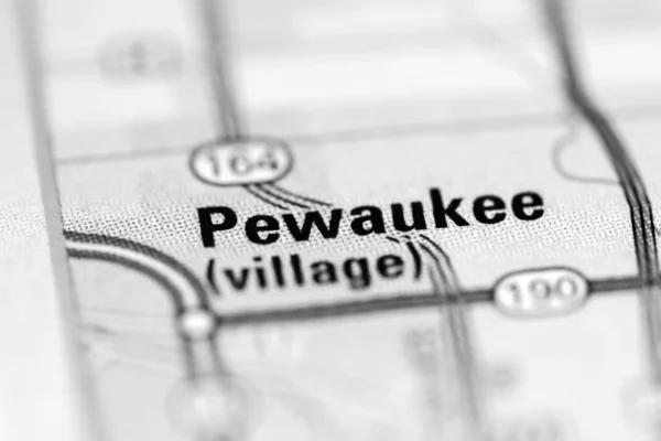 Pewaukee Usa Földrajzi Térképén — Stock Fotó