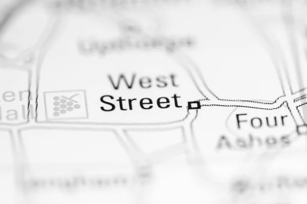 ウエスト ストリート 地理地図上のイギリス — ストック写真