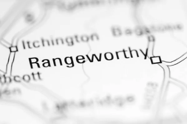 Rangeworthy Reino Unido Sobre Mapa Geografia — Fotografia de Stock
