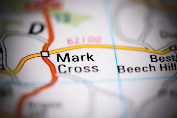 Марк Кросс Велика Британія Географічній Карті — стокове фото