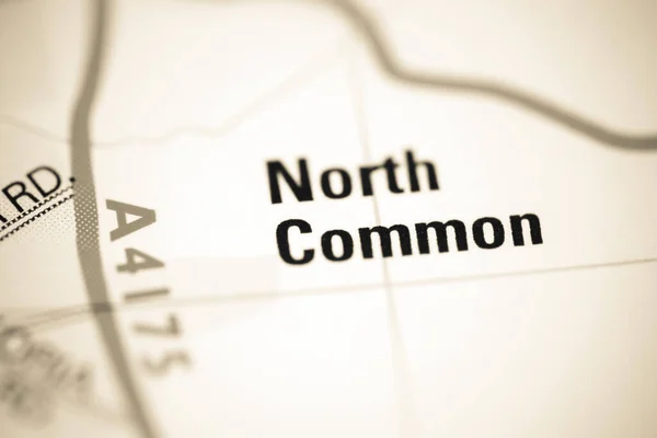 North Common Географічній Карті Великої Британії — стокове фото