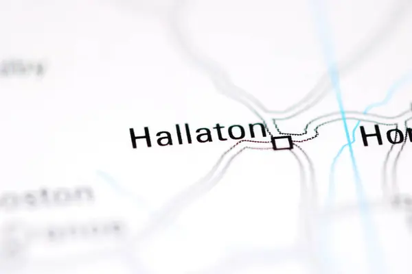 Галлатон Географічній Карті Великої Британії — стокове фото