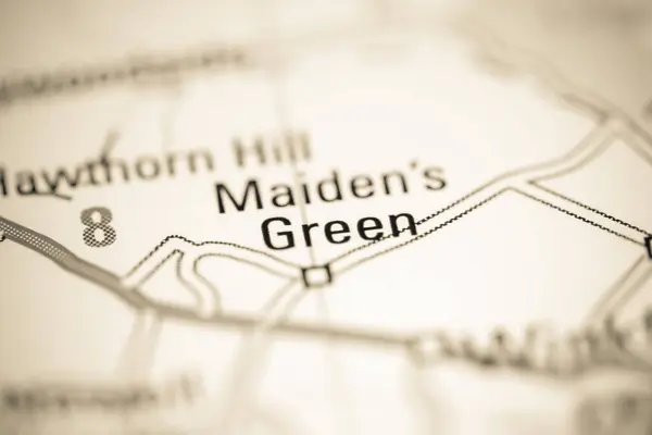乙女の緑 地理地図上のイギリス — ストック写真