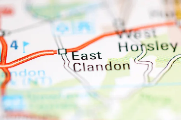 イースト クランドン 地理地図上のイギリス — ストック写真