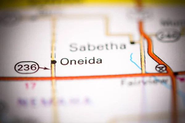 Oneida Kansas Eeuu Mapa Geográfico — Foto de Stock