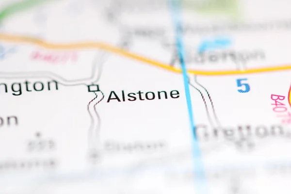 アルストーン 地理地図上のイギリス — ストック写真