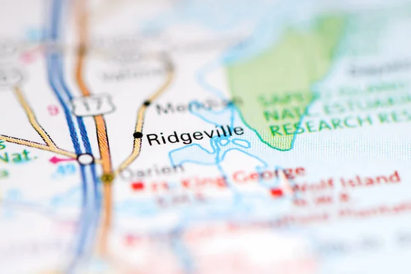 Ridgeville Georgia Stati Uniti Una Mappa Geografica — Foto Stock