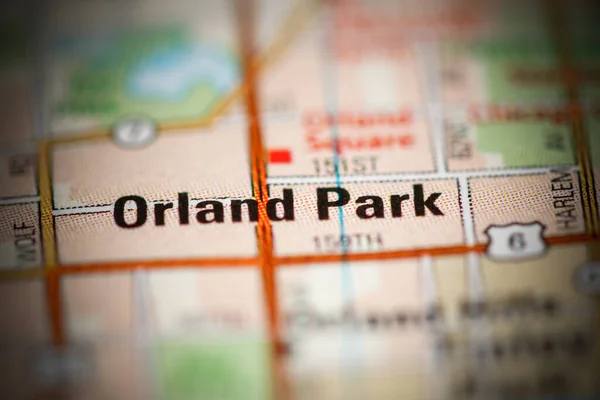 Orland Park Mapa Los Estados Unidos América —  Fotos de Stock