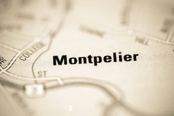 Montpelier Географічній Карті Сша — стокове фото